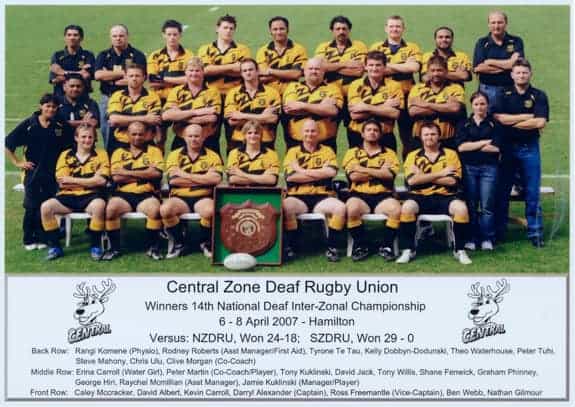 Team Photo Central Zone Deaf Rugby Union 14th National Deaf Inter 